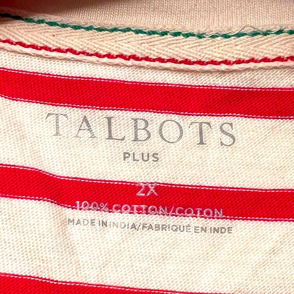 Talbots Plus Embroidered Holly Top Size 2X - Picture 2 of 6